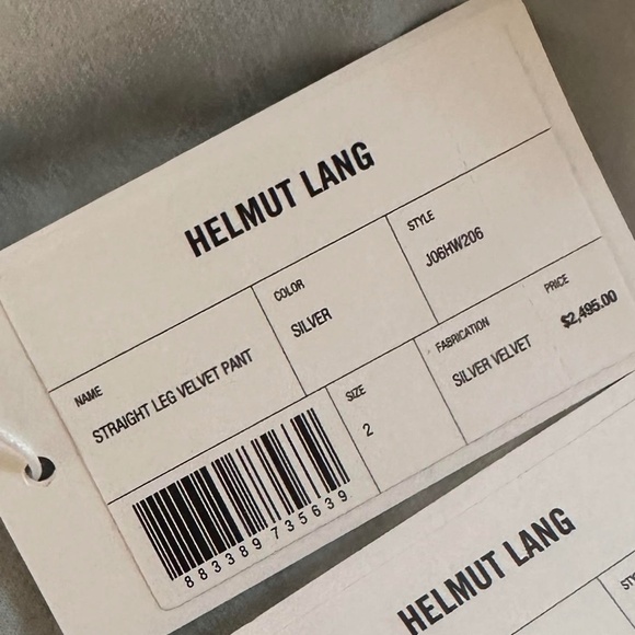 Helmet Lang RARE Velvet Liquid Silver Pants - Picture 5 of 8